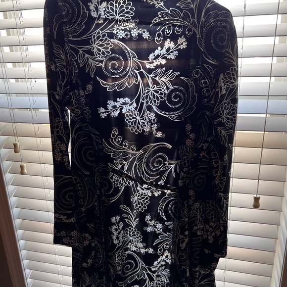 Apt 9 Babydoll Teddy and Robe, size M Black & White - Picture 10 of 13